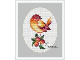 Little birds cross stitch pattern. Little Bird Cross Stitch Pattern Code Ap 064 Anna Petunova Buy Online On Mybobbin Com