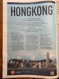 Läs senaste numret av edagen. Swedish Newspaper Dagens Nyheter Published A Propaganda Add From China Regarding Hong Kong Hongkong