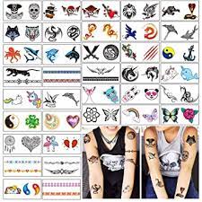 Amazon Com Yazhiji 36 Hojas De Tatuajes Temporales Para Ninos Ninas Y Adultos Grandes Regalos De Fiesta Y Decoraciones Belleza Y Cuidado Personal