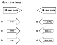 Sometimes military time is referred to as 24 hour time and this system eliminates the need for am and pm. Convert Between 12 Hour And 24 Hour Clocks Worksheets