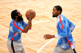 For the time since in 91 days that included 42 games — kevin durant, kyrie irving and james harden are expected to share the floor for the nets on saturday against the bulls. Nets James Harden Looks Much Skinnier In Brooklyn Debut