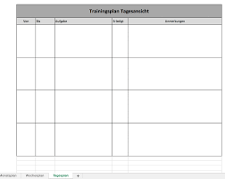 Tabellenvorlagen können über den bereich formatvorlagen der seitenleiste erstellt und tabellen drucke die liste einfach leer aus und trage deine. Fitnessplan Fur Jede Sportart