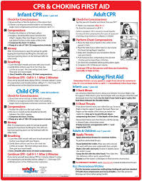 Infant Cpr And Choking Magnetic Laminated Card Baby Infant Choking Sign By Safety Magnets Child And Adult Cpr Instructions First Aid Heimlich