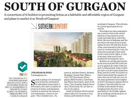 Real Estate News By Bharat Company Title South Of Gurgaon Publisher Times Of India Date 24th Oct 2015 Http Ww Real Estate News Gurgaon How To Plan