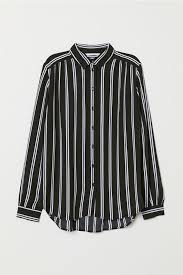 Black And White Striped Shirt H M Long Sleeved Blouse Black White Striped Ladies H M Us 4 Long Sleeve Blouse Black And White Shirt White Stripes Shirt