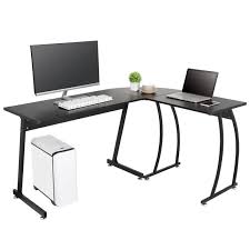 If you are a computer gamer already, you know that the normal and traditional computer desk won't work for you. Zenstyle L Shaped Desk Corner Computer Gaming Laptop Table Workstation Home Office Desk Walmart Com Walmart Com