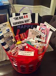 This 40th birthday gift is so good, we'd get an extra one for ourselves. 40th Birthday Survival Kit For A Woman Most Things From Dollar Tree 40th Birthday Gifts Birthday Survival Kit 40th Birthday Gifts For Women