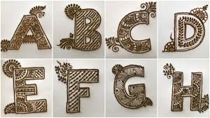Style alphabet a to z. A To Z Alphabets Henna Mehndi Simple Craft Ideas