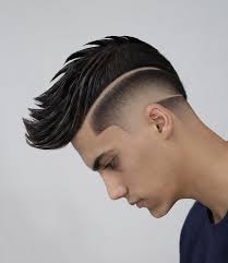 The hair is cut a bit longer than a traditional regulation cut and parted on the side for maximum style. 60 Most Creative Haircut Designs With Lines Stylish Haircut Designs Lines For Men Men S Style
