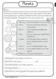 Solar System Worksheets Grade 3 Solar System Worksheets Solar System Lessons Science Worksheets