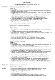 Our experts recommend you start your resume with a resume summary, like the one above. Medical Project Manager Resume Samples Velvet Jobs