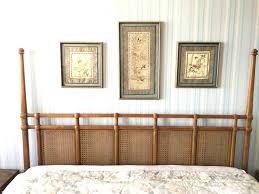 I especially love that the slats are made of wood and not metal. Drexel Heritage Matching Cane Panel King Size Headboard With Metal Bed Frame No Mattress