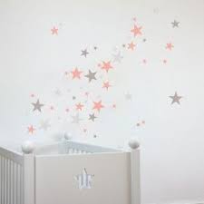Wandtattoo Sterne Wandgestaltung Im Kinderzimmer Rosa Grau Babyzimmer Wandgestaltung Wandtattoo Babyzimmer Wanddeko Babyzimmer