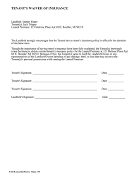 How do i contact the financial aid office? Tenant S Waiver Of Insurance Ezlandlordforms