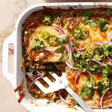 Give Taco Night A Twist With White Chicken Mexican Lasagna Recipe Mexican Lasagna Mexican Lasagna Recipes Easy Dinner Casseroles