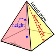 The height and base of a square pyramid measure 8m and 12m respectively. Pyramids Mathbitsnotebook Geo Ccss Math