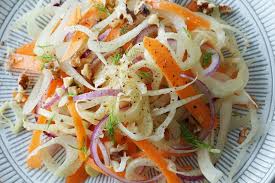 Peel jicama and cut into very thin slices about 1 1/2 inches long. Fennel Carrot Salad A Food Lover S Kitchen