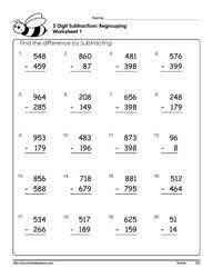 This image has been uploaded by admin. 3 Digit Subtraction With Borrowing Worksheets Addition And Subtraction Worksheets Math Fact Worksheets Kindergarten Subtraction Worksheets