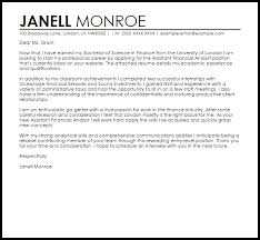 Finance Job Sample Cover Letter Cover Letter Templates Examples