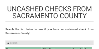 Uncashed Checks From Sacramento County By Kcra Tv Infogram