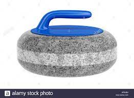 Curling stein emoji er oftere brukt for å beskrive sporten. Seitenansicht Des Curling Stein Stockfotografie Alamy
