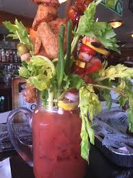 The first time we went to sobelman's, the original loaded bloody mary! Most Outrageous Bloody Mary Globehug