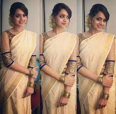 Bhavanamenon In Keralasaree Onamsaree Bridalphotography Keralagirls Kerala Saree Blouse Designs Set Saree Saree Hairstyles