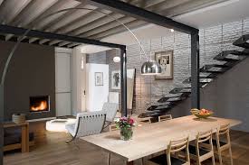 Private Residence In Brussels Dazzles With An Industrial Chic Makeover Brick Interior House Design Interior Design Inspiration