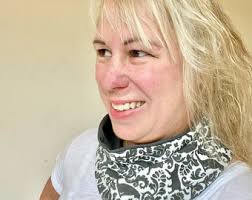 Medium Snap Scarf for Mom Teacher Sister Friend Woman Handmade From Organic  Cotton Fabric With Eco Friendly Dyes