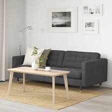 Landskrona 3er Sofa Gunnared Dunkelgrau Holz Ikea Deutschland Black Living Room Decor Landskrona Sofa Black Living Room