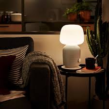 Symfonisk Candeeiro Mesa C Coluna Wi Fi Branco Ikea Table Lamp Sonos Speakers Wifi Speakers