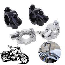 Yy 2pcs 25mm Motorcycle Handlebar Metal Rear View Mirror Mount Holders Motorbike Mirror Mount Clamp Brackets Accessories