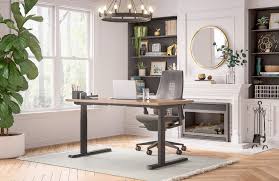 Take Your Home Office To New Heights With Work Tables That Easily Go From Sitting To Standing Then Back In 2020 Small Office Room Home Office Setup Small Home Offices