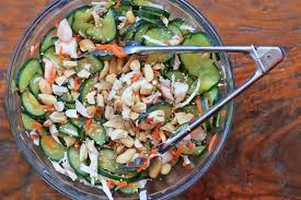 Serve with a lemony rocket salad. Goi Dua Chuot Cucumber And Shrimp Salad Girl Cooks World Asian Recipes Shrimp Salad Asian Cuisine