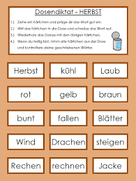 Dosendiktat Herbst Unterrichtsmaterial In Den Fachern Daz Daf Deutsch In 2020 Deutsch Lernen Kinder Deutsch Unterricht Lesen Lernen 1 Klasse
