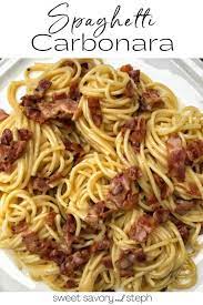 Pasta carbonara is an indulgent yet surprisingly simple recipe. Spaghetti Carbonara Simply Delicious Sweet Savory And Steph