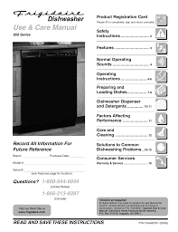 Check your electrical box for blown fuses, and reset if blown. Frigidaire 950 Series Dishwasher User Manual Manualzz