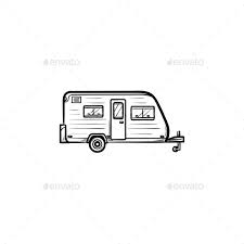 Camper Hand Drawn Outline Doodle Icon How To Draw Hands Doodle Icon Camper