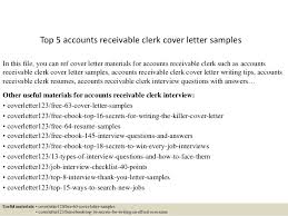 Top 5 Accounts Receivable Clerk Cover Letter Samples