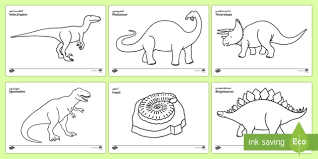 Coloring pages can be an interesting learning tool; Dinosaurs Coloring Sheets Arabic English Teacher Made
