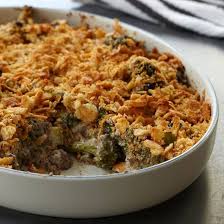 In a 2 quart casserole dish, mix together onion, broccoli, soup, cheese, mayonnaise, eggs, garlic salt, pepper, seasoned salt, and lemon juice. Thanksgiving Vegetarian Casseroles Food Wine
