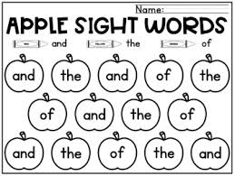 This is such a great addition to a fall theme, pumpkin theme, apple theme, or autumn themed learning activity with preschoolers and kindergartners during september, october, or november. Kindergarten Sight Words Worksheets Fall Apple Theme 99 Words Tpt