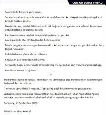22 Contoh Surat Pribadi Singkat Untuk Sahabat Guru Ortu Surat Guru Perasaan