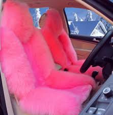 2 Seats Girly Fur Seat Covers Pink Car Accessories Cute Car Accessories Pink Car