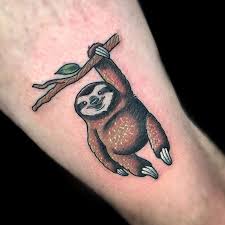 Baby Sloth By Kastanada Swahilibobstattoo Stockholm Sodermalm Tattoo Sloth Neotraditional Sloth Tattoo Swedish Tattoo Tattoos