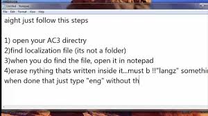 Change Language In Assassin Creed 3 English Simple Step Youtube