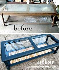 Kammy S Korner Lath Board Coffee Table Makeovers Glass Top With Charcoal Black Chal Glass Coffee Table Makeover Coffee Table Makeover Glass Wood Coffee Table