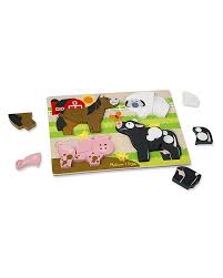Melissa & doug wooden toys. Melissa Doug Chunky Jigsaw Puzzle Farm Animals 20 Pieces Unisex Bambini