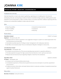 Junior business analysts study ways to improve a business. Operations Analyst Best Resume Examples Myperfectresume