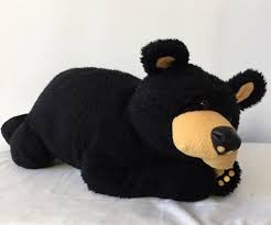 Black Bear Stuffed Animal Large Bearfoots Bears Black Bear Plush 26 Laying Down Soft Toy Stuffed Large Unknown Bearfoots Bears Bear Plush Black Bear
